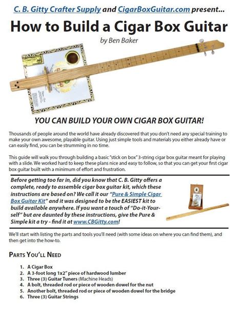 how to make a cigar box electric guitar|cigar box guitar instructions.